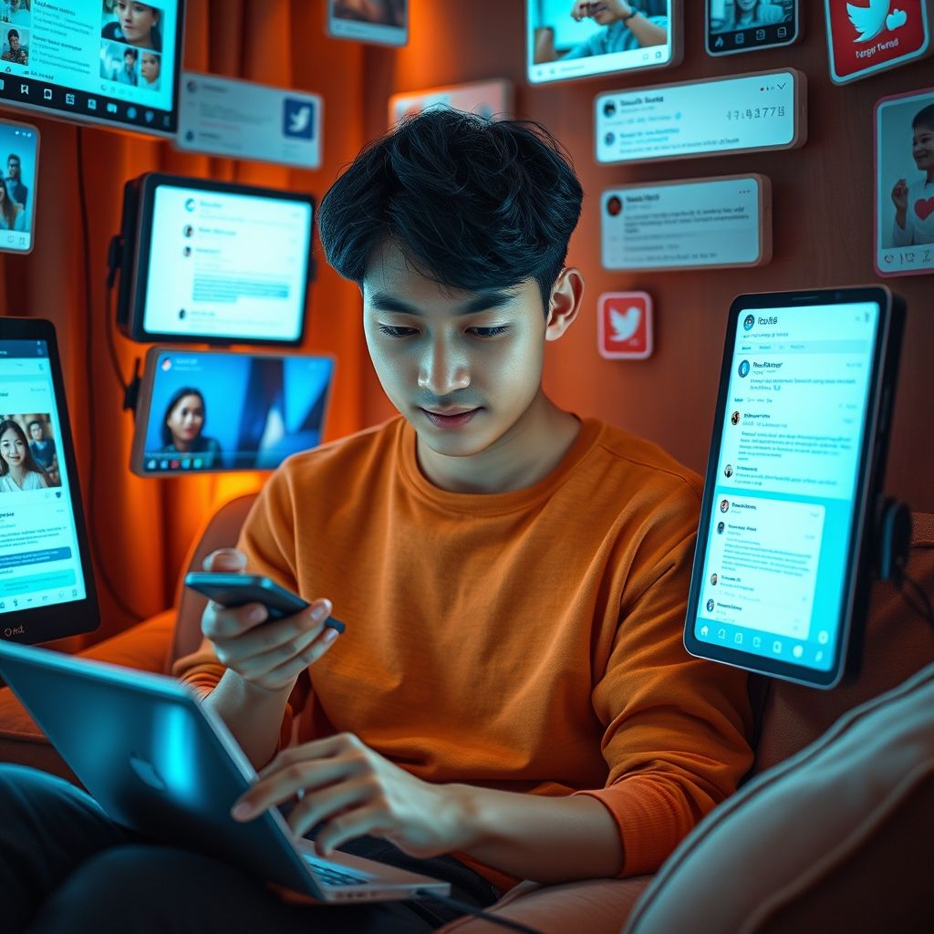 การใช้โซเชียลมีเดียของ 'ญินตามติด'